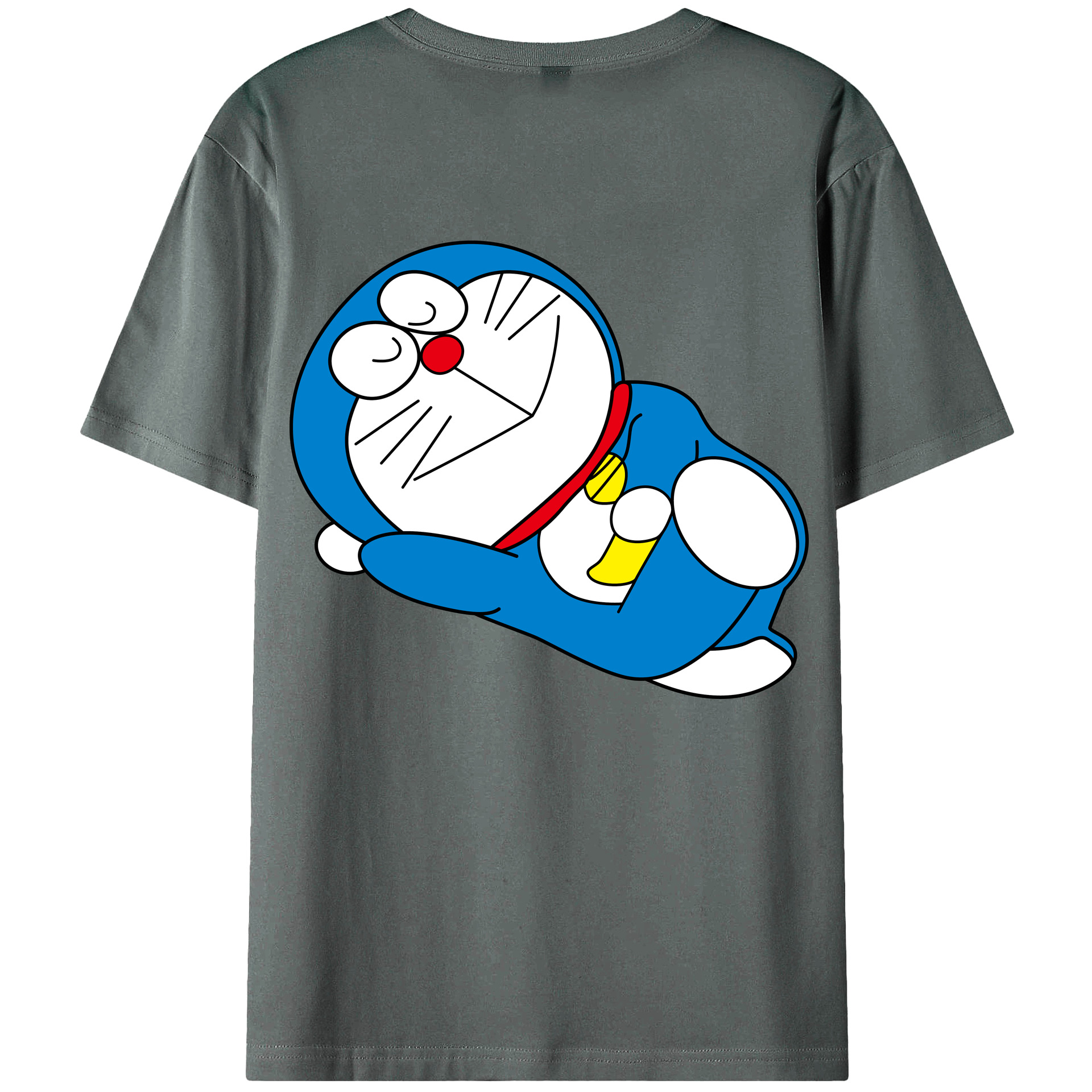 （画像用） ドラえもん Doraemon 綿100％ メンズ半袖Tシャツ（バックプリント） 通気性